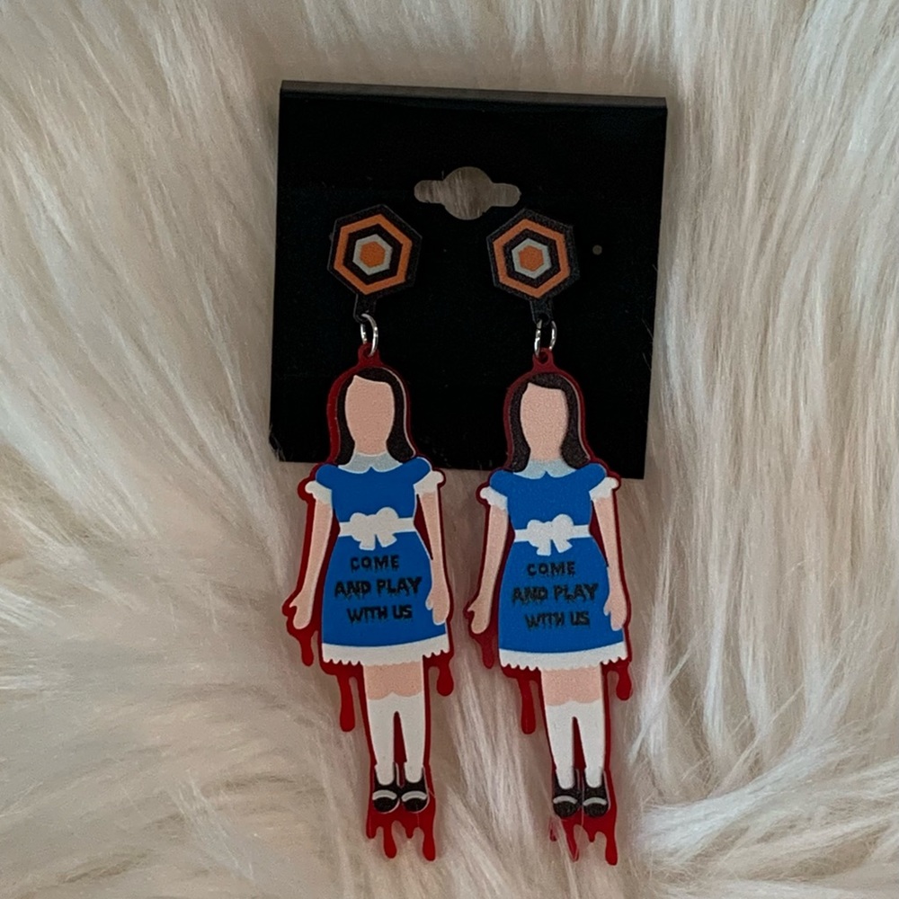 The Shining Acrylic Grady Twins Earrings